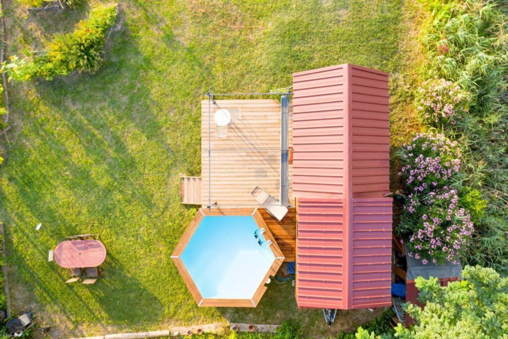 Myinsolite - Tiny-House, Jacuzzi, Brasero, Piscine 艾格-莫尔特 外观 照片