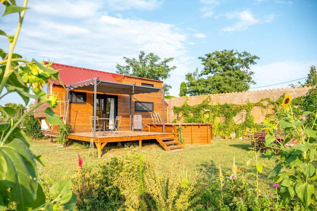 Myinsolite - Tiny-House, Jacuzzi, Brasero, Piscine 艾格-莫尔特 外观 照片